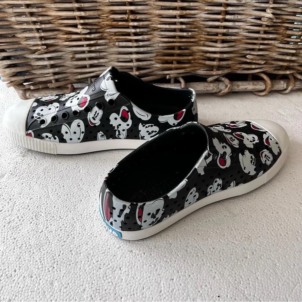 Native Black and White Mickey Mouse  Slip-On shoes - Picture 2 of 5